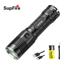 Lampe de poche tactique rechargeable SupFire Lampes de poche et torches de charge USB Lampes de poche LED 15w 1500 lumen